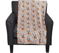 Berkshire Blanket & Home Co. Halloween Throws and Blankets Witch/Wooden Stick 50" x 70" Grey