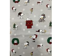 Berkshire Blanket & Home Co Peanuts Christmas Winter Themed Sheet Sets (Gray w/Wreath, Lights, Doghouse, Twin)