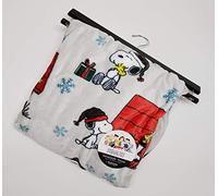 Berkshire Blanket & Home Co. Peanuts Gang Snoopy & Woodstock Merry Christmas Light Gray Plush Throw Blanket 50" x 70"