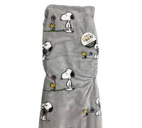 Berkshire Blanket & Home Co. Peanuts Gang Woodstock Throw Blanket (Grey - Giving Flowers VelvetLoft, Throw 60x70)
