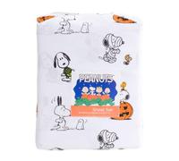 Berkshire Blanket & Home Co. Peanuts Halloween Fall Themed Sheet Sets (White - Mummies, Pumpkins, Witch on Broom, Twin)