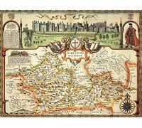 Berkshire Historical Map 1000 Piece Jigsaw Puzzle (1610). Free print!