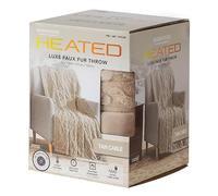 Berkshire Life Heated Throw 1727183 designed in new england (Tan)