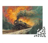 Berkshire Locomotive - Abstract Jigsaw Puzzles Challenge Toy Educational Games Home Decoration for Adults& Teenager Age 14 Years Up 1000pcs (75x50cm)