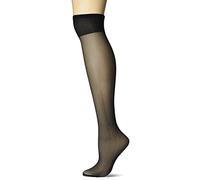 Berkshire Womens 3-pack Queen Size All Day Sheer Knee High With Reinforced Toe, Fantasy Black, 10-13 Plus