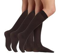 Berkshire womens Berkshire Queen (Plus Size) Knee High With Sandalfoot Toe - 3-pack, Chocolate Kisses, 10-12 Plus