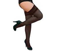 Berkshire Women's Romantic Lace Top Thigh High's Hosiery, Black, A/B