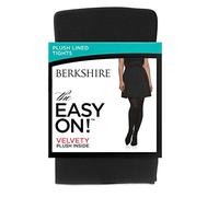Berkshire womens The Easy on Fleece Plush Lined Tights, Black, S