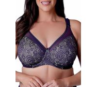 Berlei Women's Beauty Everyday Minimizer Bra Underwired Lace Smoothing Aubergine 36F UK