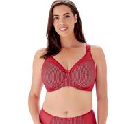 Berlei Beauty Stripe Underwired Minimiser Bra Red