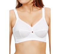 Pretty Polly Women's Classic Full Cup Bra Coverage, Opaque, White (White), 46DD