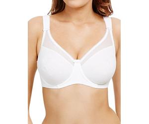 Berlei Womens Beauty Lace Underwired Smoothing Minimizer Bra, White, 34B UK