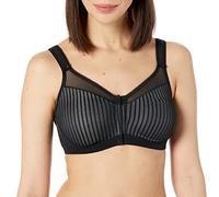 Berlei Bra Beauty Stripe Front Fastening Bra - Minimizer, Opaque - Black/Grey 32FF