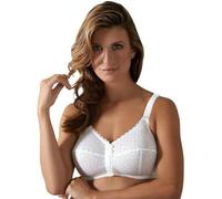 Berlei Women's Classic Full Cup Bra Without Underwire with Front Closure Coverage, Opaque, White (White), 36C
