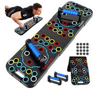 Berleng 56-in-1 Foldable Push Up Board, Black, ABS Plastic, Includes Board, Detachable Bars, Exercise Guide, Gift for Him