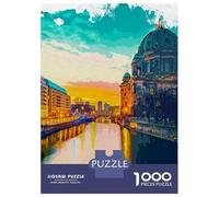 Berlin 1000 Piece Jigsaw Puzzle, Historic Square Architecture, Thick Cardboard Pieces for Travel Lovers, Mindful Activity, Paper Board, 70x50cm/1000pcs
