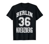 Berlin 36 Kreuzberg Nostalgia Design for Berlin Neighborhood Value Graphic T-Shirt, Men, Black, M