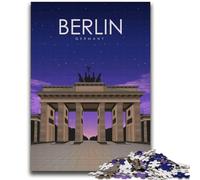 Berlin at Night Travel Art 2000 Piece Jigsaw Puzzles for Adults, Educational Games DIY Toys with Matching Poster And Trivia Sheet for Age 14+ 2000pcs(70x100cm)