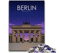 Berlin at Night Travel Art Adult Jigsaw Puzzles 1000 Pieces, Staycation Kill Time Birthday Present, Gifts, Wall Art for 14+ 1000pcs(26x38cm)