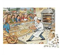Berlin Bakery Pretzel Knot Wooden Jigsaw Puzzle Waterproof 1000 Piece Puzzles for Adults Fun Educational Games