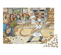 Berlin Bakery Pretzel Knot Wooden Jigsaw Puzzle Waterproof 1000 Piece Puzzles for Adults Gifts Fun Educational Games