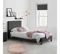 Berlin Bed - Black Crushed Velvet Fabric - 5ft King Size