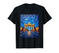 Berlin Brandenburg Gate Swirl Pop Art T-Shirt