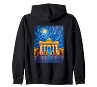 Berlin Brandenburg Gate Swirl Pop Art Zip Hoodie