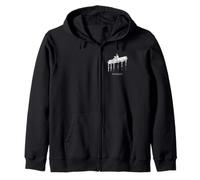 Berlin Brandenburg Gate Vintage Skyline I Love Germany Zip Hoodie