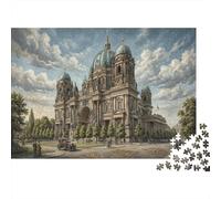 Berlin Cathedral 1000 Pcs Recycled Cardboard DIY Jigsaw Puzzle Berliner Dom Gift Cognitive Stimulation Group Activity Unique Pattern 70x50cm/1000pcs