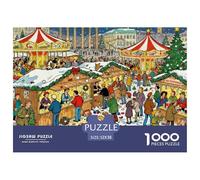 Berlin Christmas Market Wooden Jigsaw Puzzle Waterproof 1000 Piece Puzzles for Adults Colourful Educational Games