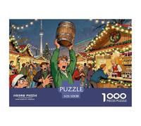 Berlin Christmas Market Wooden Jigsaw Puzzle Waterproof 1000 Piece Puzzles for Adults Gifts Colourful Educational Games
