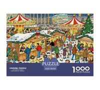 Berlin Christmas Market Wooden Jigsaw Puzzle Waterproof 1000 Piece Puzzles for Adults Gifts Fun Challenging Games