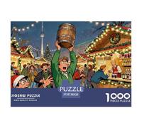 Berlin Christmas Market Wooden Jigsaw Puzzle Waterproof 1000 Piece Puzzles for Adults Gifts Fun Home Decoration