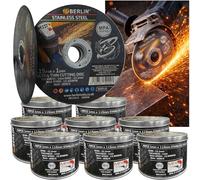 BERLIN Cutting Discs for Angle Grinder 400-Piece Durable 115mm Metal Cutting Disc Ultra Thin 1mm for Fast & Precise Cutting of Steel, Iron, Aluminum, & Ferrous Metals