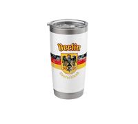 Berlin Deutschland Germany Eagle Flag Distressed Print Stainless Steel Insulated Tumbler
