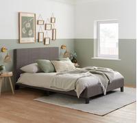 Berlin - Double - Grey Fabric - Contemporary Bed Frame - Double - Happy Beds