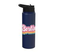 Berlin First Name Girl Vintage 70s 80s Personalized Stainless Steel Insulated Water Bottle