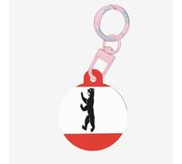 Berlin Flag Dog Tags for Pets,Round Acrylic Pet ID Tags,Perfect for Small to Large Dogs and Cats,Cute & Functional