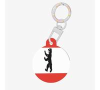 Berlin Flag Dog Tags for Pets,Round Acrylic Pet ID Tags,Perfect for Small to Large Dogs and Cats,Cute & Functional