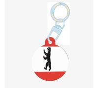 Berlin Flag Dog Tags for Pets,Round Acrylic Pet ID Tags,Perfect for Small to Large Dogs and Cats,Cute & Functional