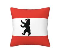 Berlin Flag Print Throw Pillow Covers with Hidden Zipper, All Season Square Pillow Covers for Home Decor