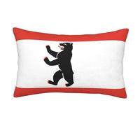 Berlin Flag Soft Pillow Cases - Silky Pillow Cover with Envelope Closure 30" L x 20" W, Pillows Not Included