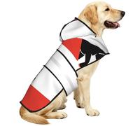 Berlin Flag Waterproof Dog Raincoat And Rain Jacket For Small Medium Large Dogs With Reflective Stripes And Adjustable Belly Strap