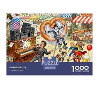 Berlin Flea Market at Mauerpark Wooden Jigsaw Puzzle Waterproof 1000 Piece Puzzles for Adults Challenging And Brainteasing Games