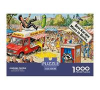 Berlin Flea Market at Mauerpark Wooden Jigsaw Puzzle Waterproof 1000 Piece Puzzles for Adults Gifts Impossible Educational Games