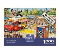 Berlin Flea Market at Mauerpark Wooden Jigsaw Puzzle Waterproof 1000 Piece Puzzles for Adults Gifts Colourful Challenging Games