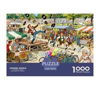 Berlin Flea Market at Mauerpark Wooden Jigsaw Puzzle Waterproof 1000 Piece Puzzles for Adults Gifts Colourful Educational Games