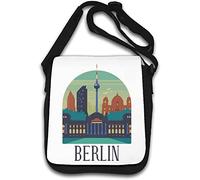 Berlin Germany City Monuments Shoulder Bag White