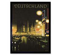 Berlin Germany Deutschland Travel Art Print Framed Poster Wall Decor 12x16 inch
